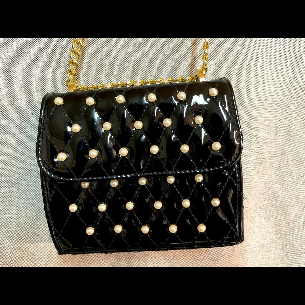 Free people black quilted purse